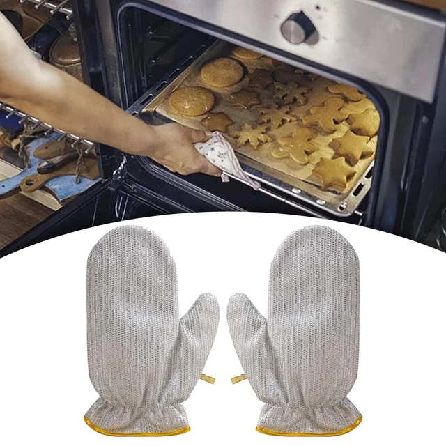 2x Gants de Vaisselle Ustensiles Gants Chauffants pour Travaux Ménagers Salon