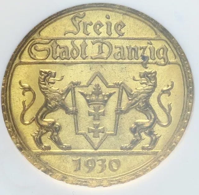 Danzig Freie Stadt 25 Gulden 1930 A Prachtexemplar NGC MS66 Gold pfr.,stgl. JD11 2