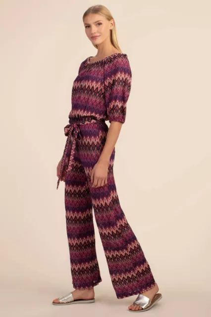 Trina Turk New NWT Exploration Jumpsuit Pink Purple Small