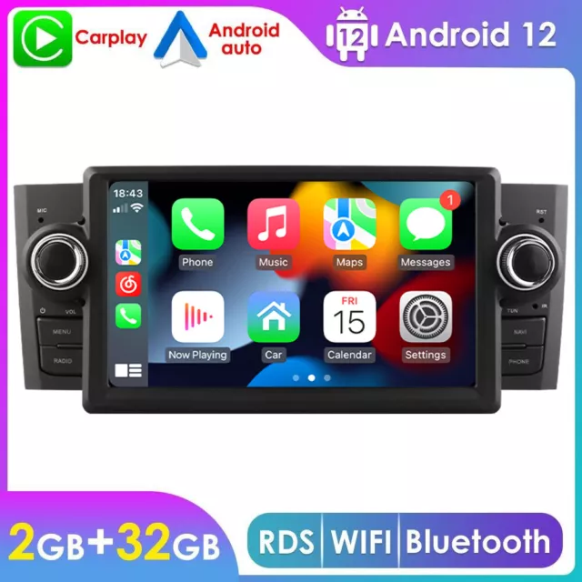 2+32GB 7" Autoradio Für Fiat Linea Grande Punto 2007-2012 Carplay GPS Navi RDS