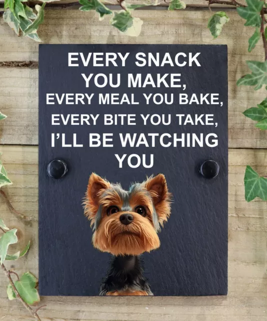 Yorkshire Terrier Personalised Funny  Beware Of The Dog Slate Sign Plaque Pixar