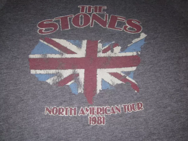 the STONES NORTH AMERICAN TOUR 1981 VINTAGE STYLE CONCERT SHIRT ROLLING STONES