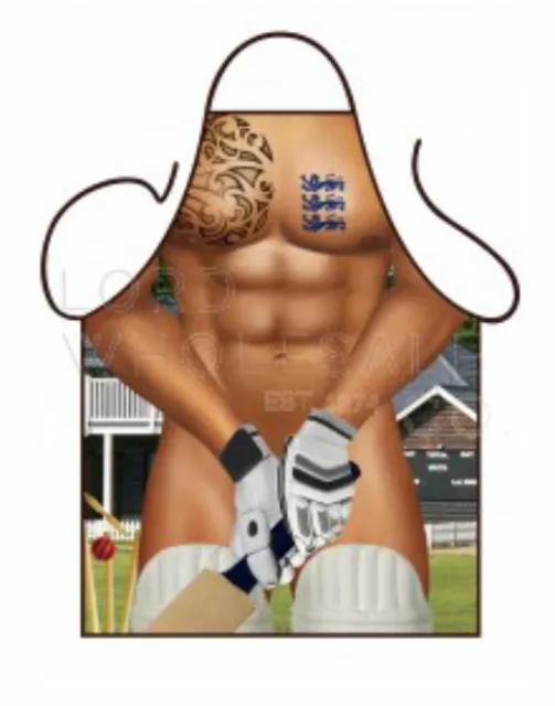 Apron, Novelty 'Bare Cricketer'