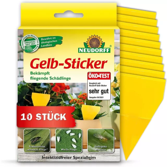 Neudorff Gelbsticker gegen Schädlinge Trauermücken Insektizid frei 10 Stück