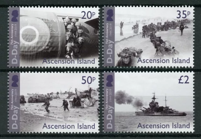 Ascension Island Military & War Stamps 2019 MNH WWII WW2 D-Day 75th Anniv 4v Set
