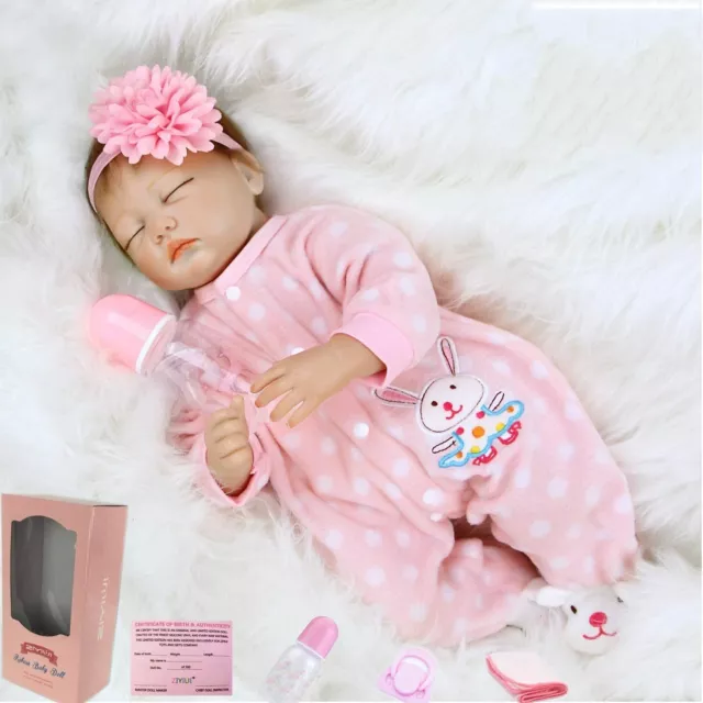 22'' Reborn Dolls Baby Realistic Soft Silicone Vinyl Handmade Dolls Gifts UK