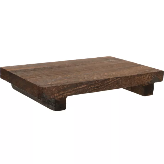 Bandeja de taburete de madera dispensador de jabón inoxidable para caja estante de fregadero de cocina 3