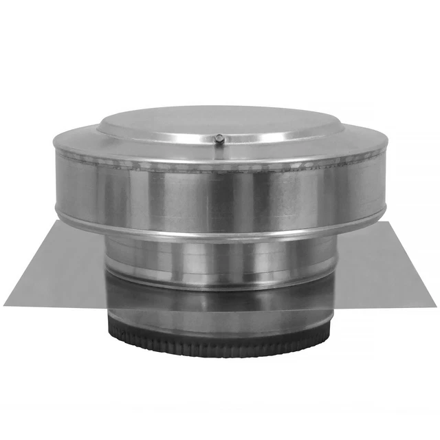 8 in. Diameter Aluminum Round Back Roof Jack Vent Cap for Existing Duct Work