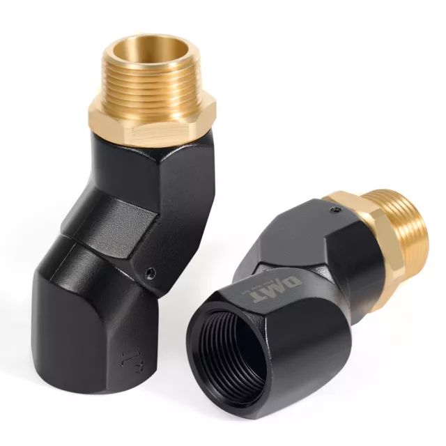 OMT 2 Piece Fuel Hose Swivel Set 360° Rotating Connectors for 1in NPT Fuel Hose