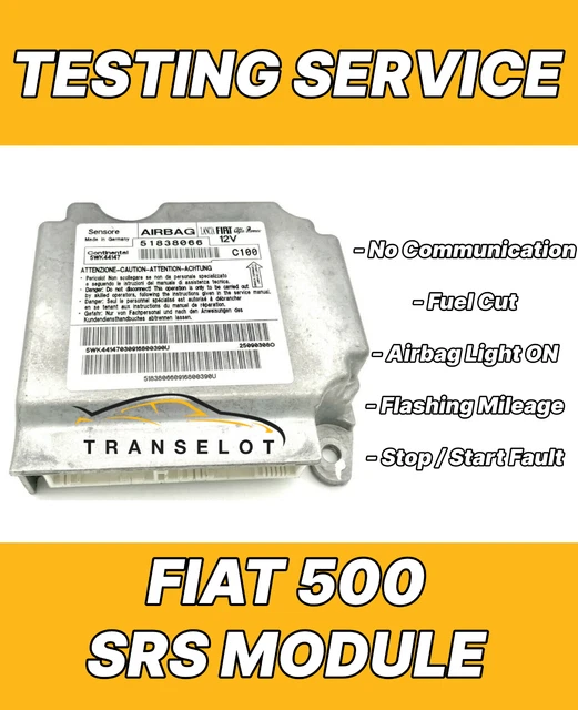 FOR FIAT 500 5Wk43908 Airbag Srs Module No Communication Repair Testing