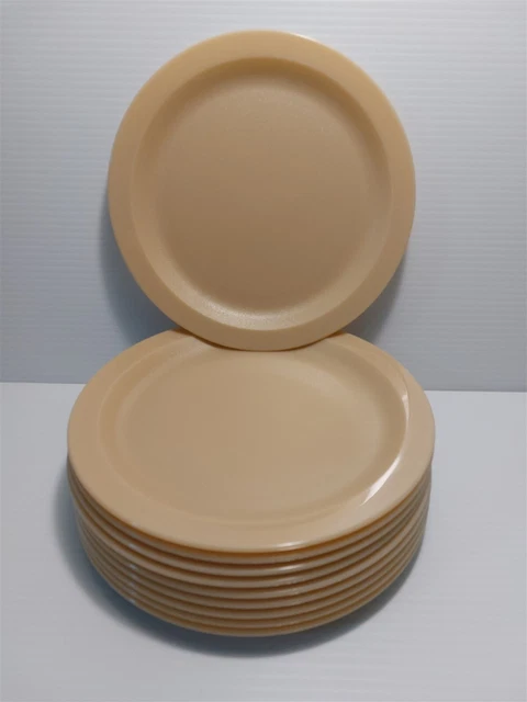 Lot Of 10 Beige Cambro Polycarbonate Plates 9" 9Cwnr