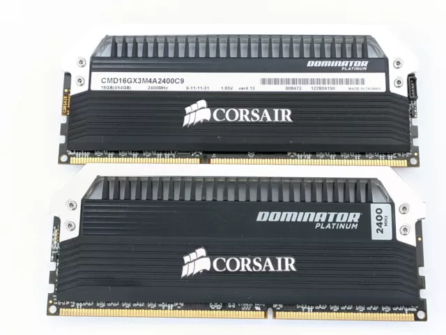 MEMORY CORSAIR DOMINATOR PLATINUM DDR3 2400c9 2x4GB -CMD16GX3M4A2400C9 - RARE