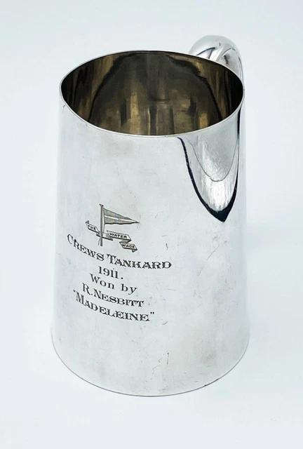Water Wag Sailing Dinghies 1911 Crews Tankard 'Madeleine'