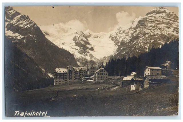 c1910 Trafoihotel Near Mountains Bolzano South Tyrol Italy RPPC Photo Postcard