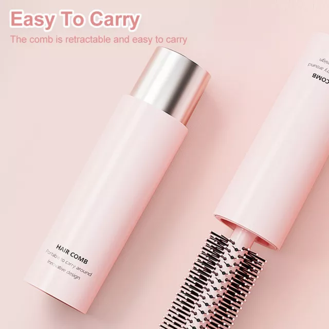 Straightening Telescopic Travel Hair Brush Styling Tool Portable For Blow Drying