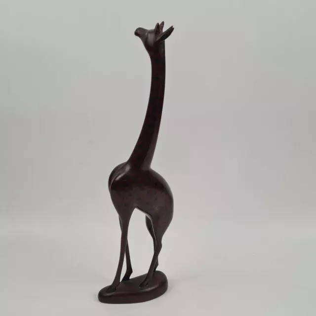 Scultura Statua Africana in legno massello Giraffa Congo Arte Africa Artigianale