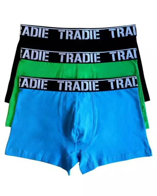 Mens 6 Pack Tradie Centuries Cotton Boxer Shorts Fitted Trunk Mixed Colours 4WK3