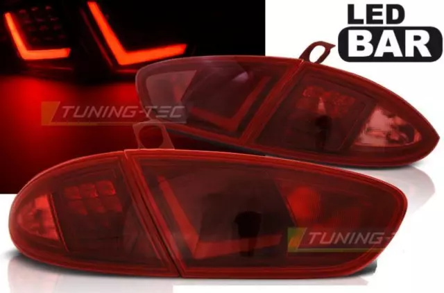 Paire de feux arriere Seat Leon 09-12 LED BAR rouge