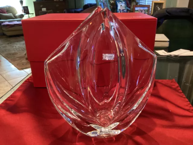Baccarat Crystal 8 3/4”  Clear Vase  R. Robert Rigot France