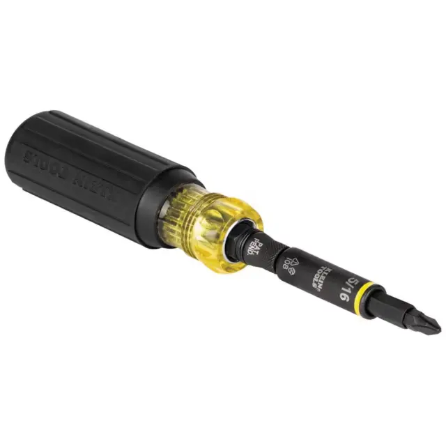 Klein Tools 11-In-1 Multi-Bit Screwdriver/Nut Driver, Impact-Rated New