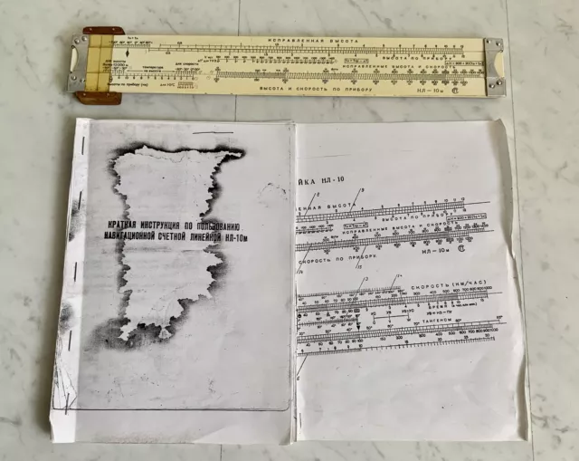 Sehr selten! Vintage 1973 Navigation Lineal NL-10M UdSSR  Aviation