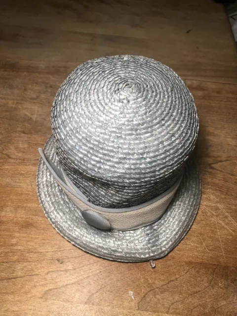 Miller & Rhoads Vintage Hat Union Made USA With Pins Grey