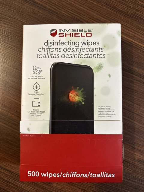 500 Disinfecting Zagg Invisible Shield Device  Wipes For Smartphones and Tablets