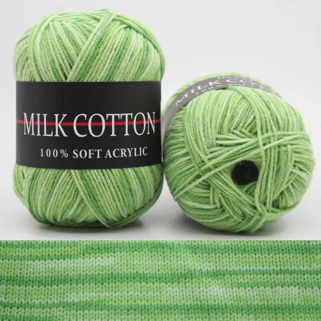 50g Mixed Job Lot Double Knitting Crochet Milk Christmas Baby Cotton Wool Yarn