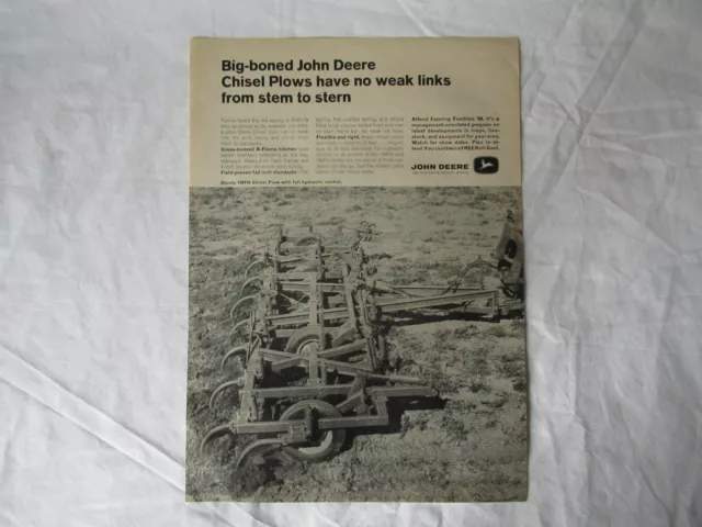 1959 John Deere chisel plows PRINT AD  14x10"