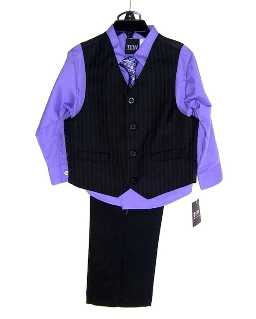 TFW Boys 4 Piece Vest Suit Set  Shirt Tie Pants Vest NWT Size  3    R.$50