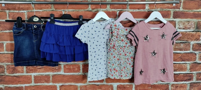GIRLS BUNDLE AGE 4-5 YEARS BODEN JOULES etc DENIM SKIRT TOP T-SHIRT KIDS 110CM