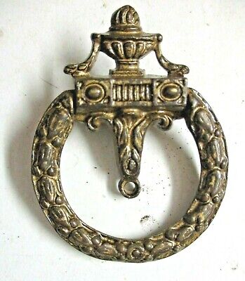 Victorian 8341 Wreath Ring Urn Drop Pull Handle Aged Dark Brass 2-1/4" Antique