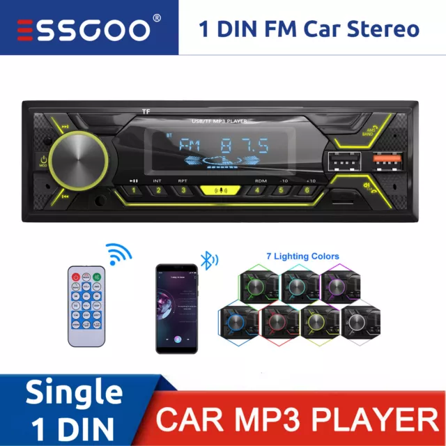 1DIN Autoradio MP3 Mit Freisprecheinrnchtung Bluetooth-Fernbedienung SD AUX USB