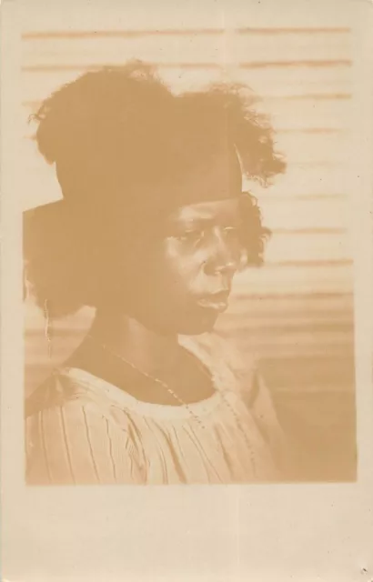 Cpa Afrique Types Africains Carte Photo Profil D'une Femme Noire Ethnique N°12