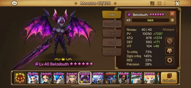 Compte Summoners War EU Avec 1 LD Lucifer – Rare, Non Joué, Scellé