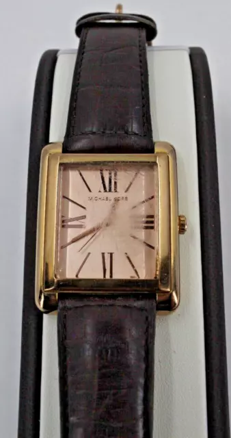 MICHAEL KORS MK-2243 ROSE GOLD Rectangular Roman Numeral Quartz Watch