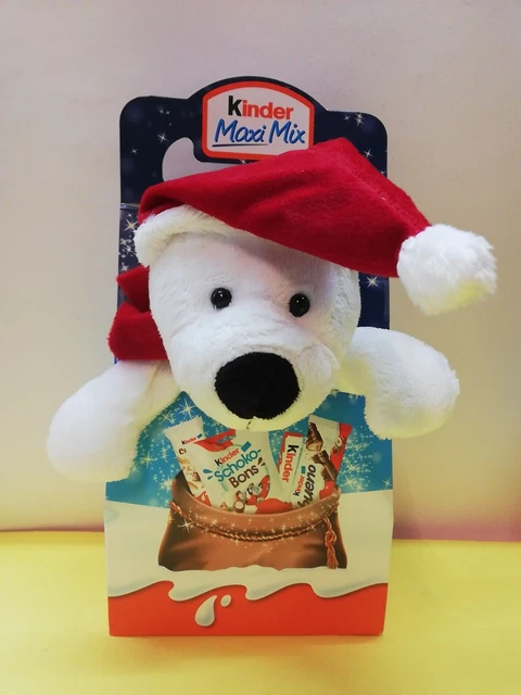 KINDER FERRERO ORSETTO Peluche Natale 2024 Con Cioccolatini Nuovo