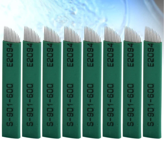 50 Pcs Eyebrow Sloped Needles Eyebrow Needles Set Makeup Gadgets Arc 2