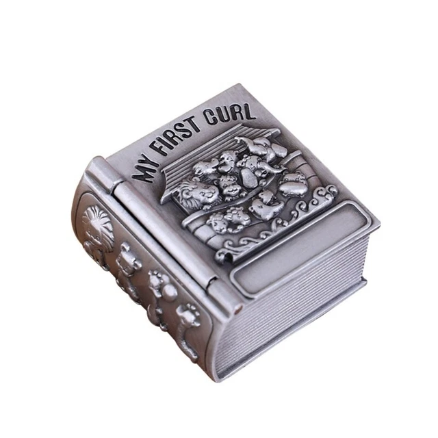 Baby Teeth Fetal Hair Storage Box Cartoon Design Metal Baby Anniversary Gift