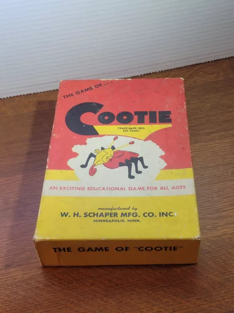 Vintage The Game of Cootie By Schaper Mfg, Minnesota