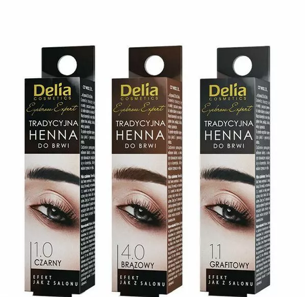 DELIA TRADITIONAL HENNA FOR EYEBROWS | CHOOSE YOUR SHADE: BLACK or GRAPHITE