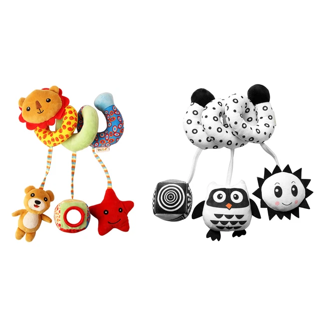 Baby Crib Cot Pram Hanging Rattle Spiral Stroller & Car Seat Pushchair Plush Toy