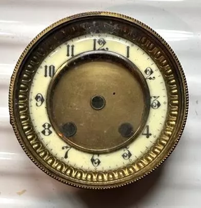 Antique French mantle Clock bezel & Dial - Clockmakers spares
