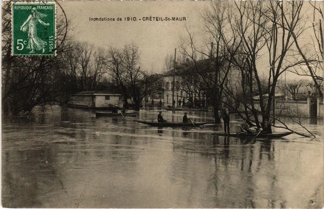 CPA AK Creteil Inondations de 1910-Creteil-St-Maur FRANCE (1282388)