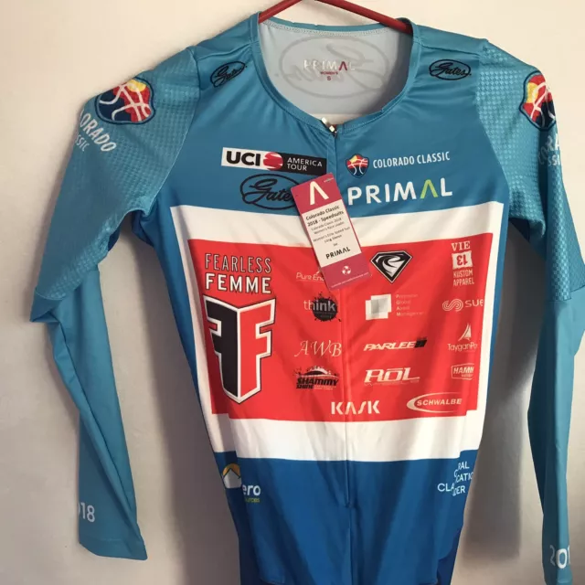 Primal Cycling Skin Suit Speedsuit Sz S 2018 Colorado Classic Biking Triathlon