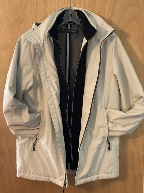 WEATHERPROOF, MEN’S HOODED jacket double zip insulated color beige ...