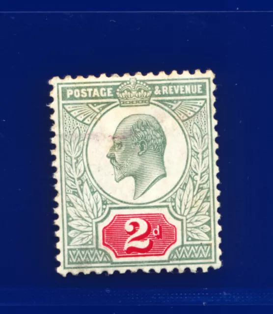 1906 SG227 2d Pale Grey-Green & Carmine CSP M12(1) Mint Full Gum Cat £45 egbt