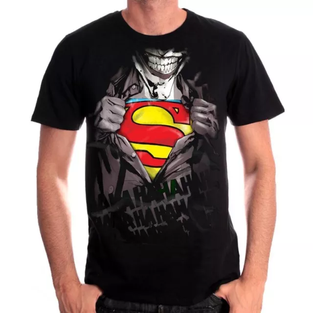 T-shirt Superman Vs The Joker HAHAHA DC Comics Originals Rare Collector Noir XL