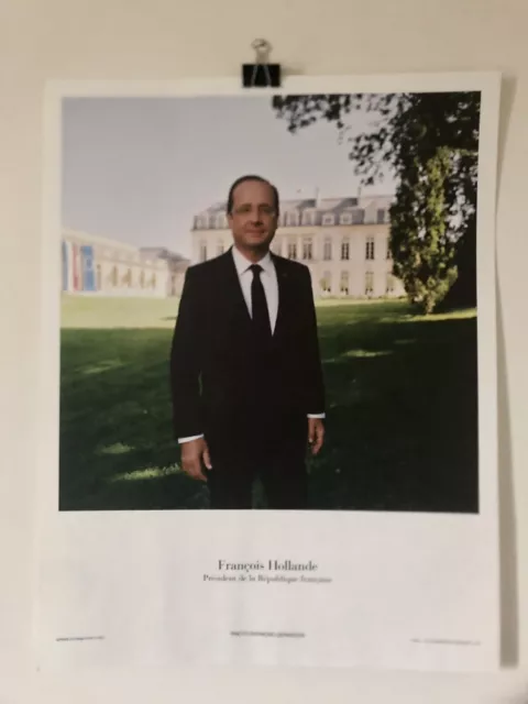 Portrait officiel du President FRANÇOIS HOLLANDE / Affiche 50 X 65 cm