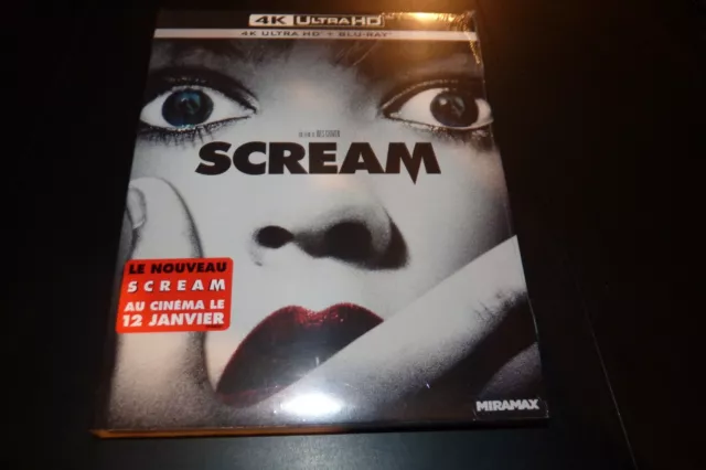 COFF BLU-RAY 4K + BLU-RAY NEUF "SCREAM" David ARQUETTE N. CAMPBELL / Wes CRAVEN